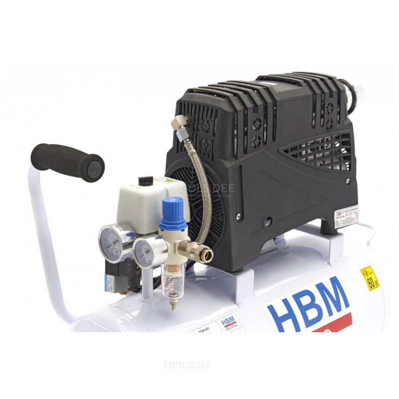 Compresseur professionnel à faible bruit de 30 litres de HBM - Modèle 2