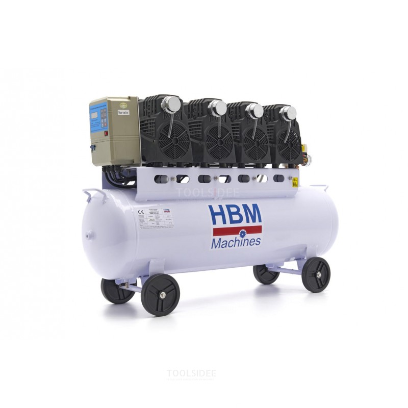 Compresseur professionnel à faible bruit de 120 litres de HBM - Modèle 2
