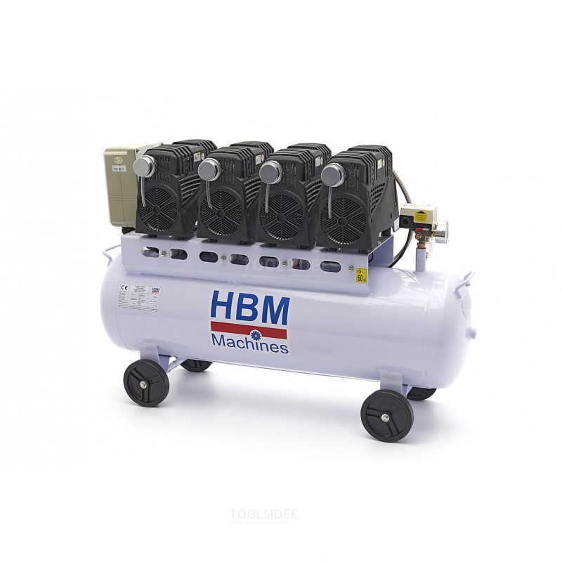 Compresor profesional de bajo ruido HBM de 120 litros - Modelo 2