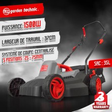 ELEM GARDEN TECHNIC Grasmaaier 1500W - 37 cm ELEM GARDEN TECHNIC Grasmaaier 1500W - 37 cm