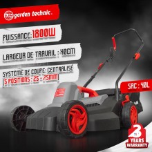 ELEM GARDEN TECHNIC Gressklipper 1800W - 40 cm