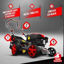 ELEM GARDEN TECHNIC Tondeuse à gazon avec moteur essence 127cc - 400mm ELEM GARDEN TECHNIC Tondeuse à gazon avec moteur essence 127cc - 400mm