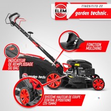 ELEM GARDEN TECHNIC Plæneklipper med benzinmotor 173cc - 510mm