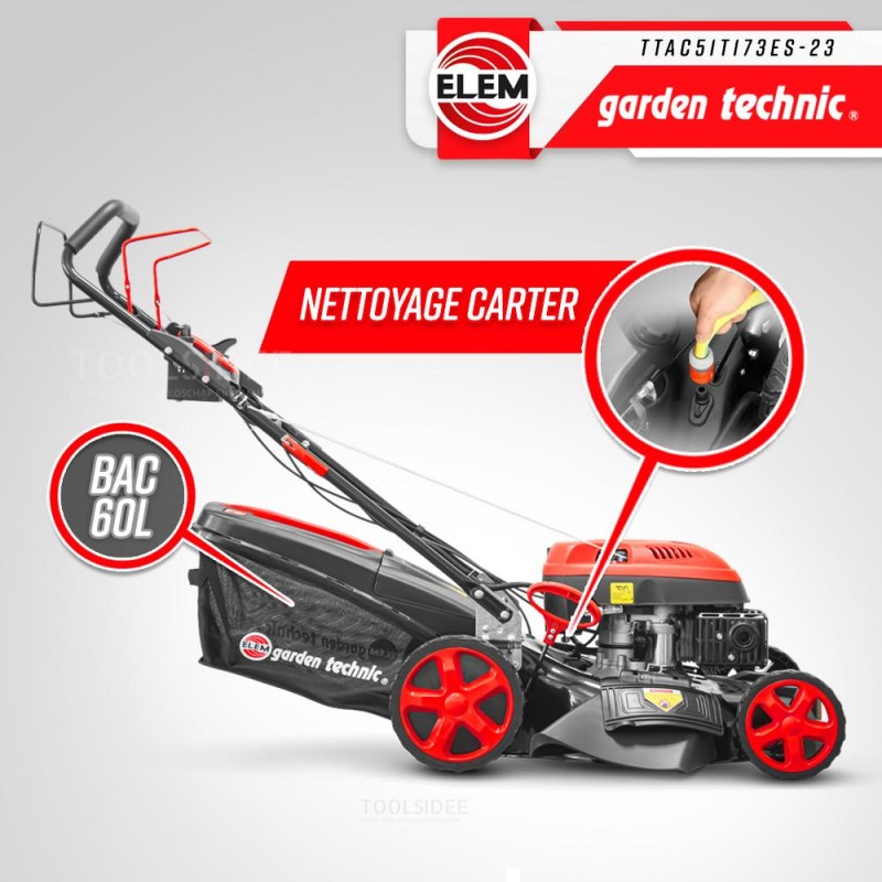 ELEM GARDEN TECHNIC Plæneklipper med benzinmotor 173cc - el. Start
