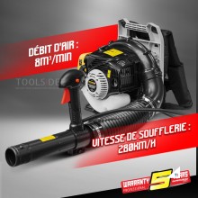 GARDEO Laubbläser-Rucksack Benzinmotor 26cc + 6 Verlängerungsrohre für Dachrinne GARDEO Laubbläser-Rucksack Benzinmotor 26cc + 6 Verlängerungsrohre für Dachrinne