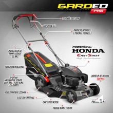 GARDEO PRO Lawnmower with petrol engine 170cc - 51 cm