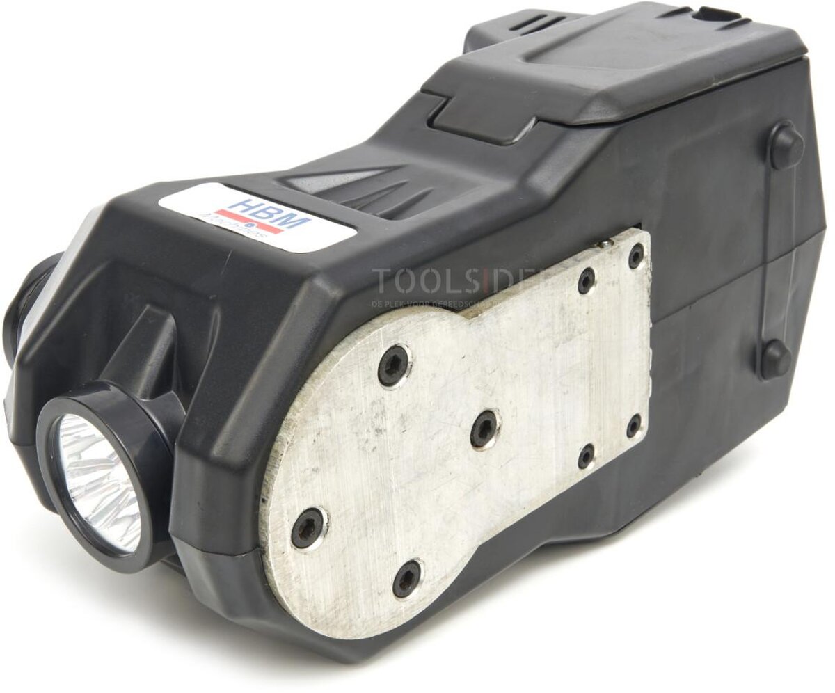 HBM elektrisk 12 volt 3 tonns biljack med LED-belysning inkludert slagnøkkel 12 volt i hånden