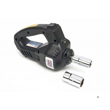 HBM elektrisk 12 volt 3 tonns biljack med LED-belysning inkludert slagnøkkel 12 volt i hånden