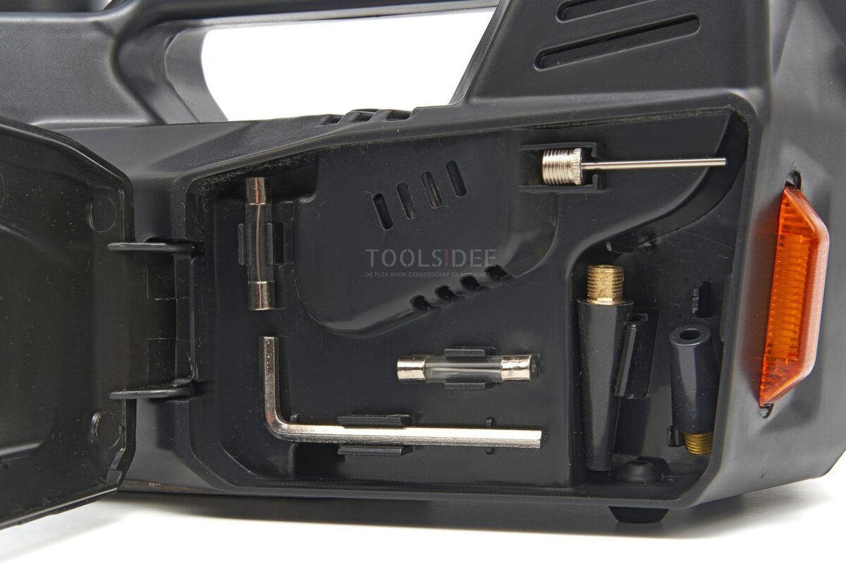 HBM elektrisk 12 volt 3 tonns biljack med LED-belysning inkludert slagnøkkel 12 volt i hånden