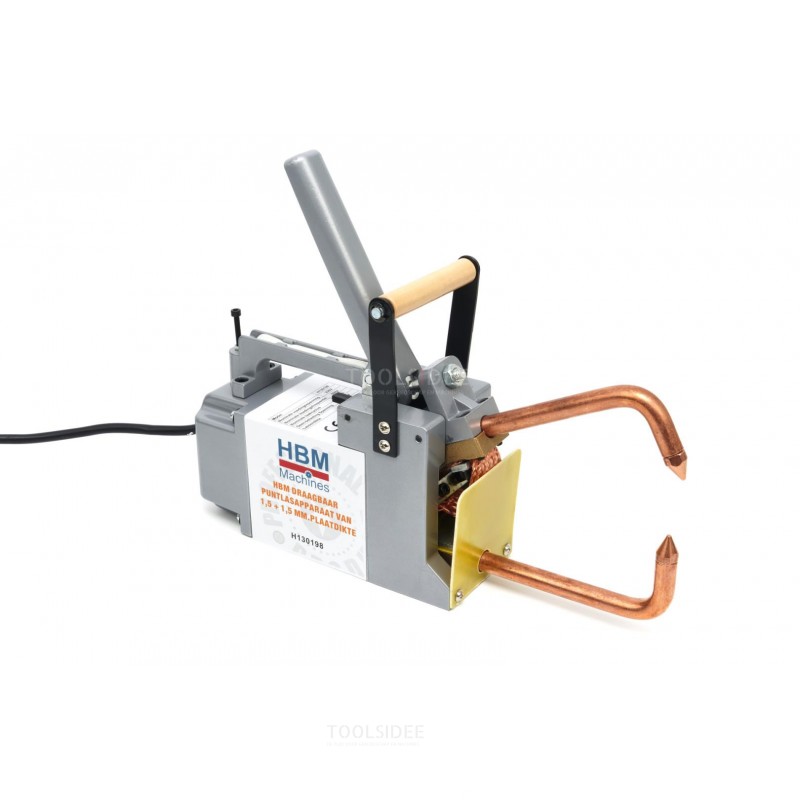 HBM Portable Spot Welder from 0.2 + 0.2 to 1.5 + 1.5 mm. Plate thickness