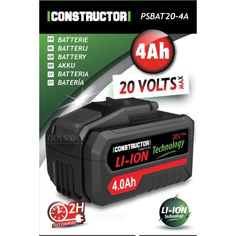 CONSTRUCTOR Batterie 20V 4AH