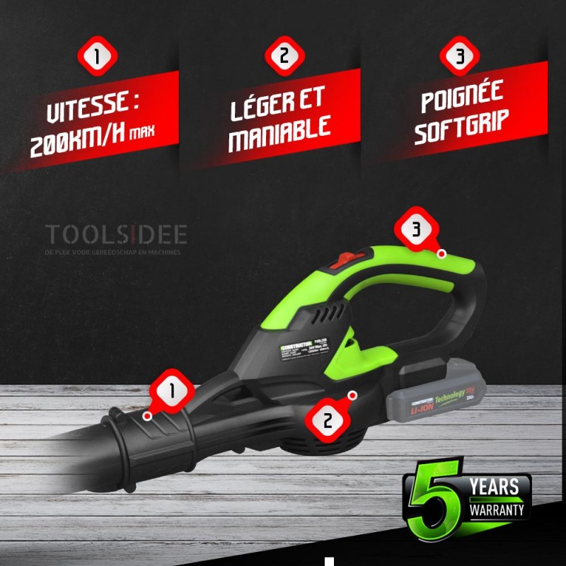 CONSTRUCTOR Leaf blower 20V without batt. and charger