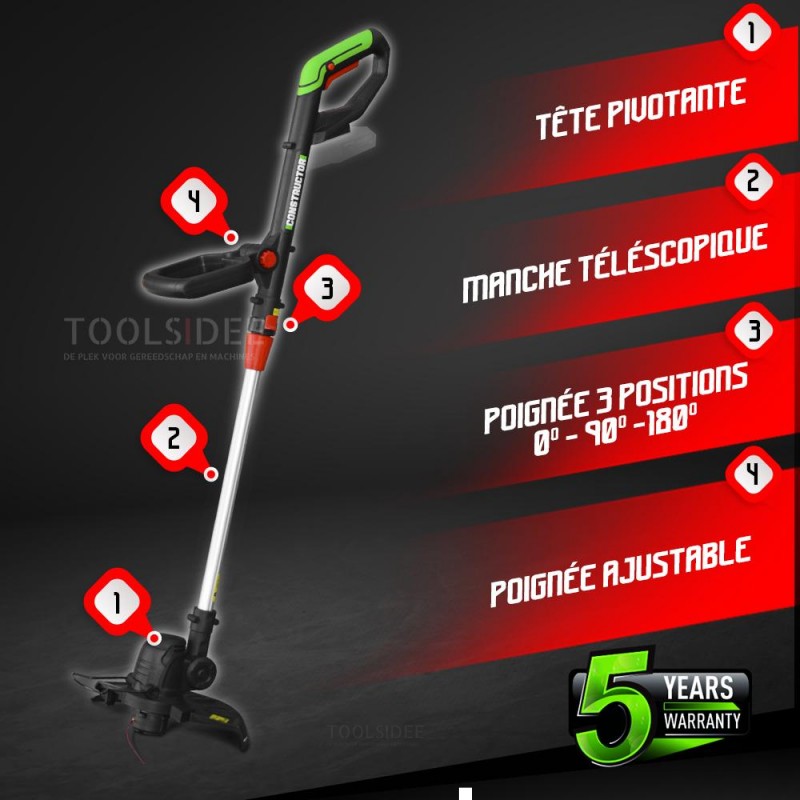 CONSTRUCTOR Grass trimmer 20V without batt. and charger