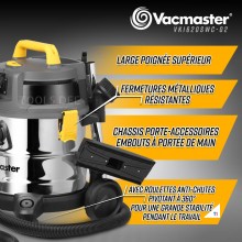 VACMASTER Water/druk/vacuum stofzuiger 1600 W roestvrij staal VACMASTER Water/druk/vacuum stofzuiger 1600 W roestvrij staal