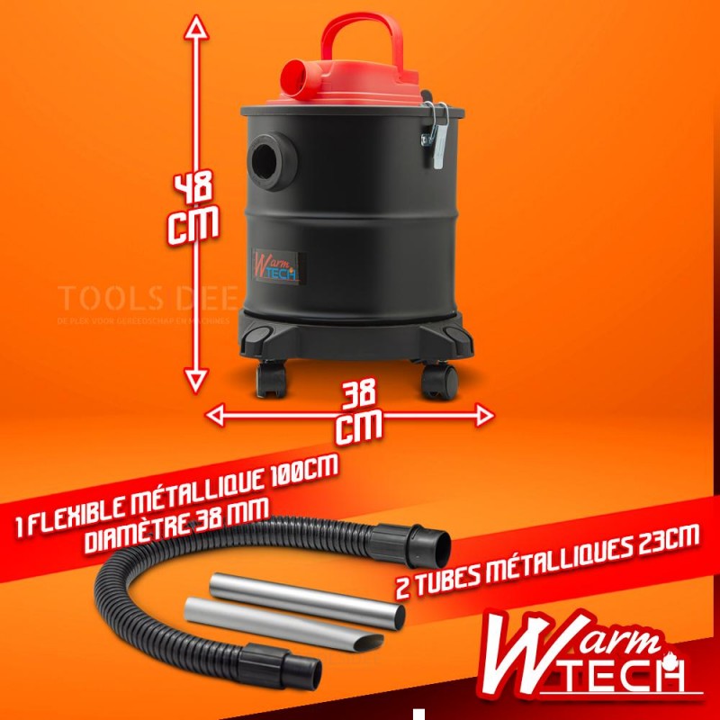 WARMTECH Aksel stempel 1200W - 20 liter + hjul