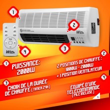 WARMTECH Ceramic wall heating 2000W