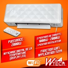WARMTECH Keramisk väggvärmare 2000W + WIFI