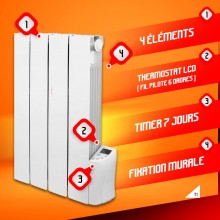 WARMTECH Oil-filled radiator - 600W - 4 elements