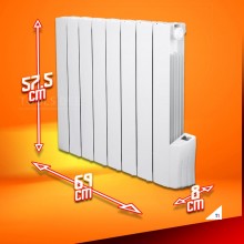 WARMTECH Oil-filled radiator - 1200W - 8 elements