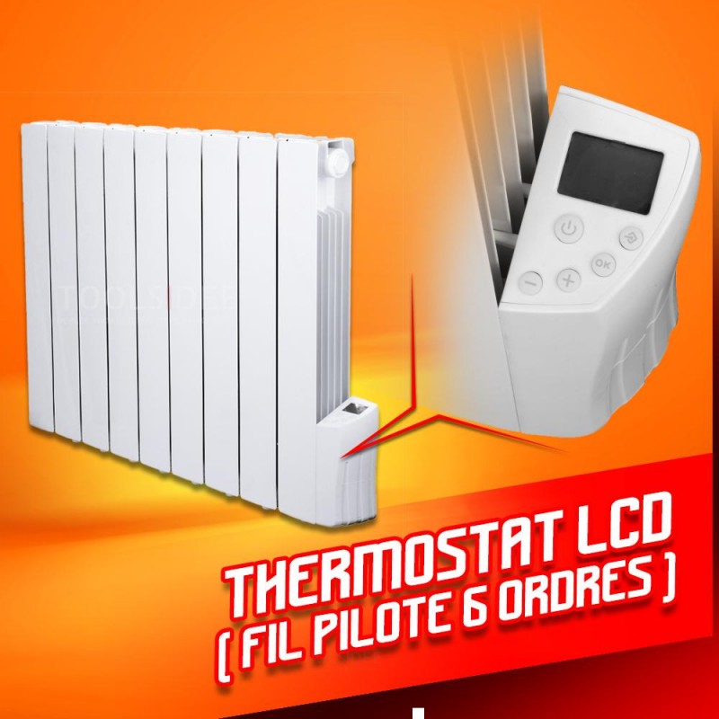 WARMTECH Oliefyldt radiator - 1500W - 9 elementer
