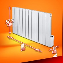 WARMTECH Oil-filled radiator - 2000W - 12 elements