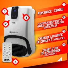 WARMTECH Badkamer verwarming 2000W