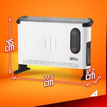 WARMTECH konvektorvärmare med fläkt 3000W