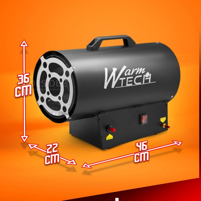 WARMTECH Pistola de calor / calentador de gas 30KW