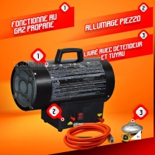 WARMTECH Lämpöpistooli/lämmitin 10KW