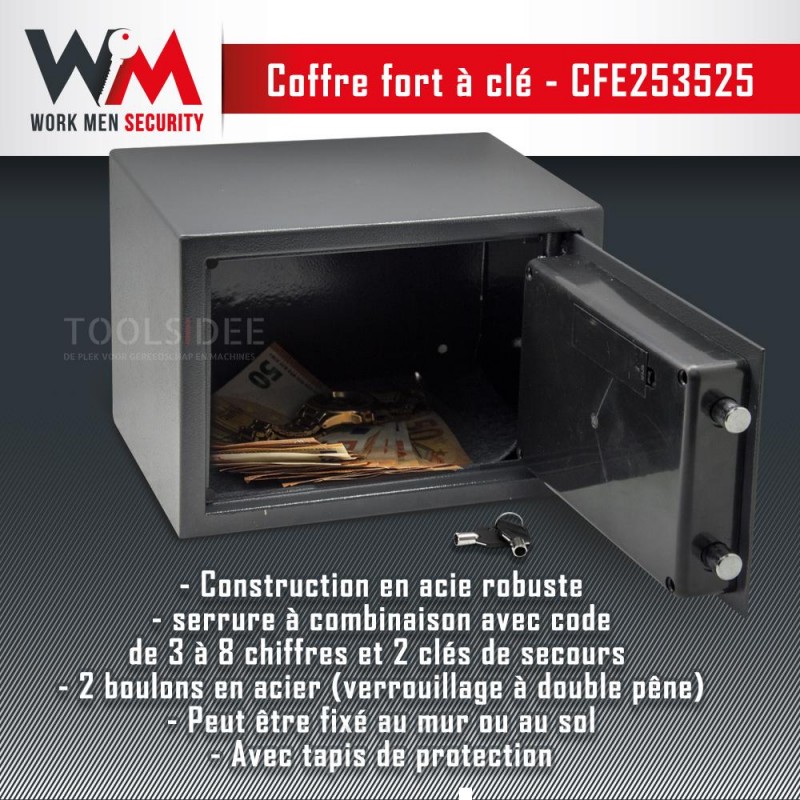 WORKMEN SECURITY Coffre-fort électronique 25x35x25cm