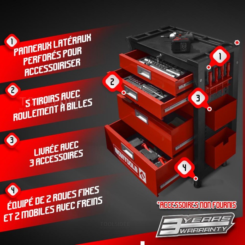 MOVITOOLS Tool trolley 5 drawers + ACC