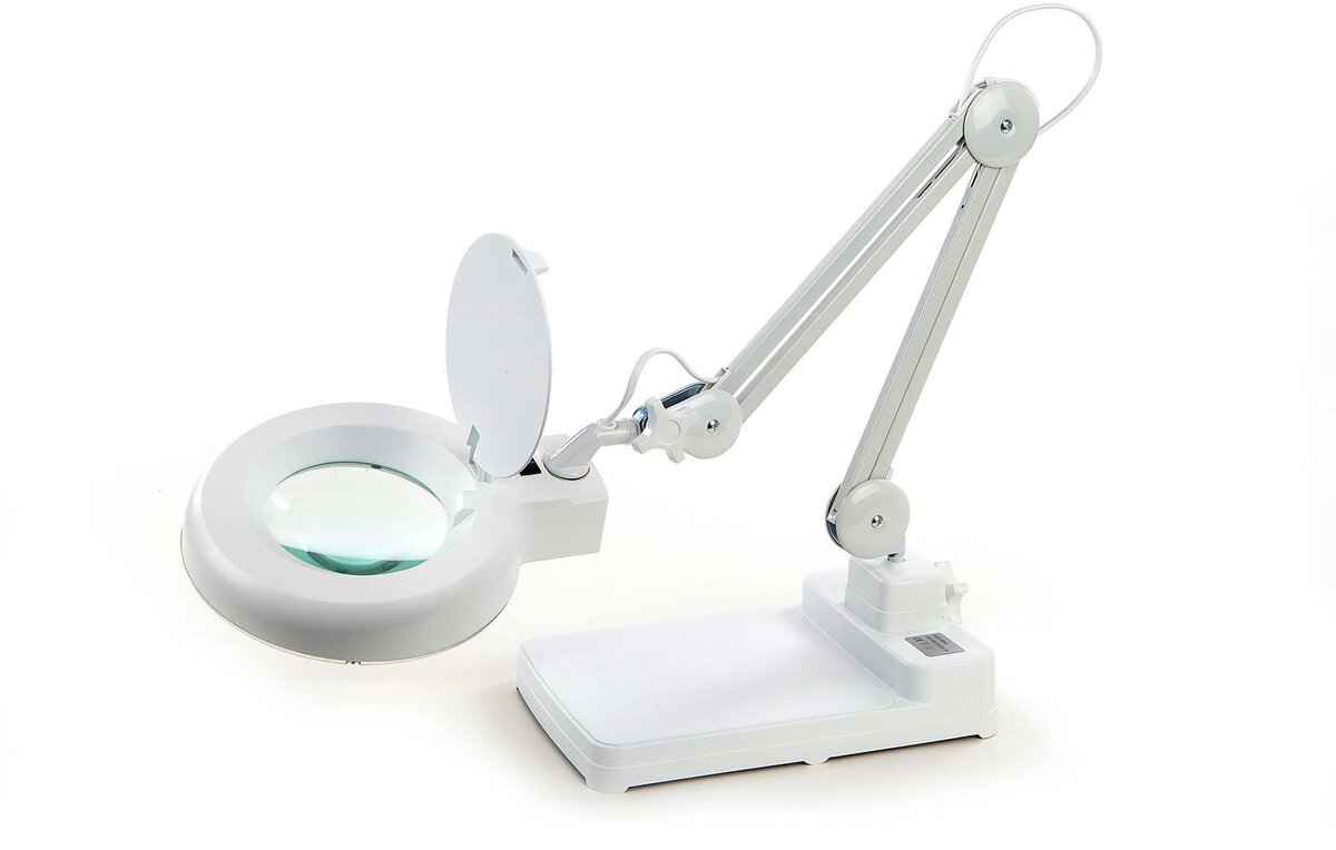 Hbm justerbar forstørrelseslampe med LED-belysning, bordmodel