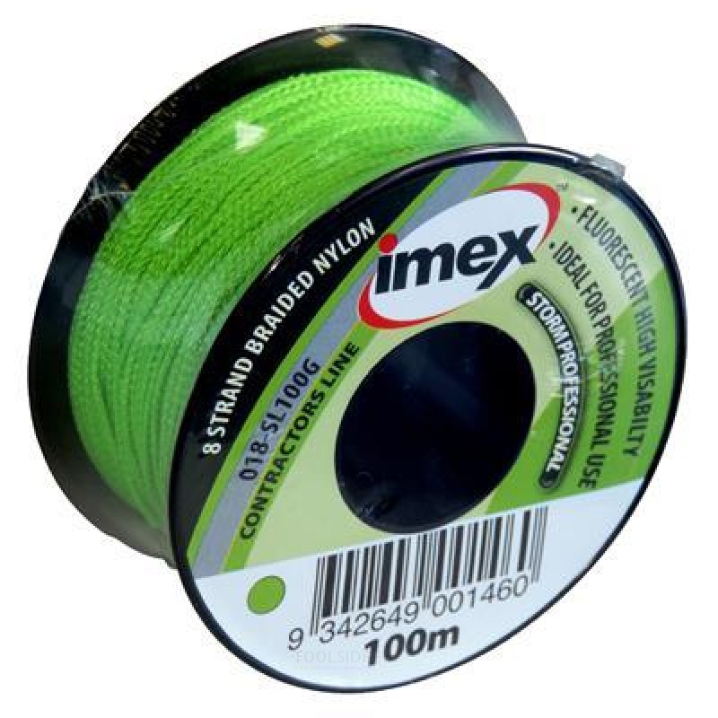 Imex Cordon Maçonnerie 100M Fluorescent - vert