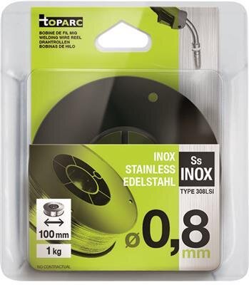 GYS Spole 100mm, O0,8mm, 1kg, rustfrit stål