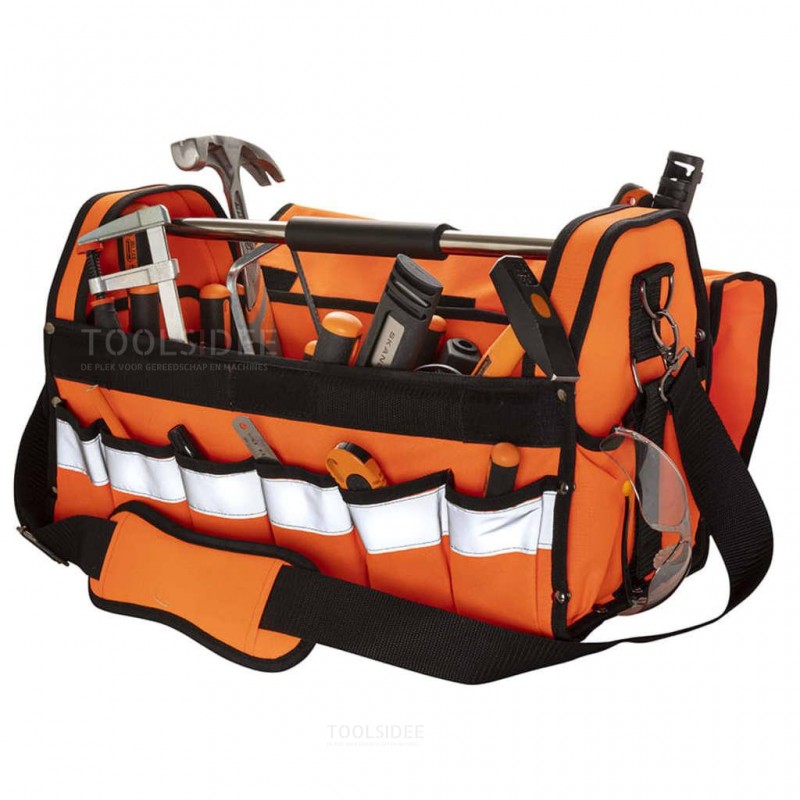  Toolpack Työkalulaukku hyvin näkyvillä oranssi ja musta