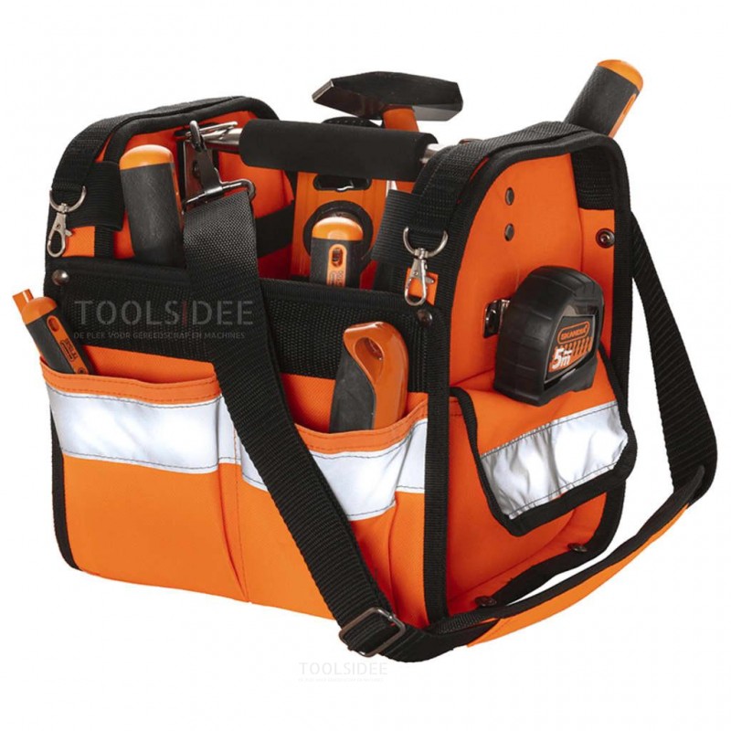 Toolpack High visibility tool bag Distinct orange black