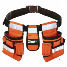 Toolpack High Visibility Tool Belt Sash Orange and Black