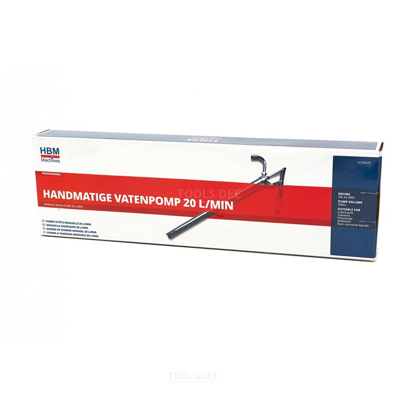 HBM Handmatige Vatenpomp, Oliepomp 20 L/Min. 