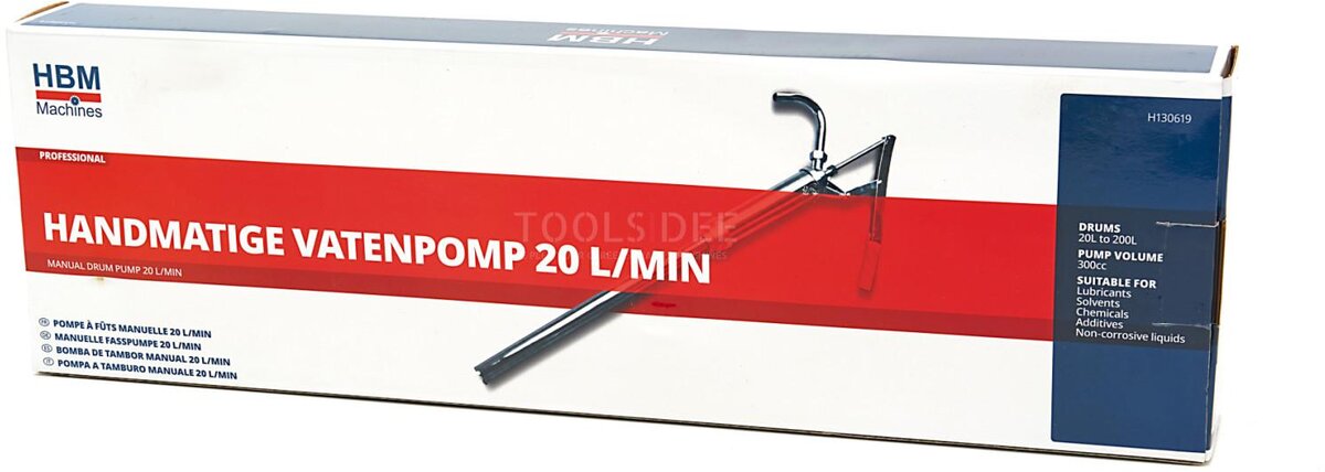 HBM Manuell Trommelpumpe, Oljepumpe 20 L/Min.