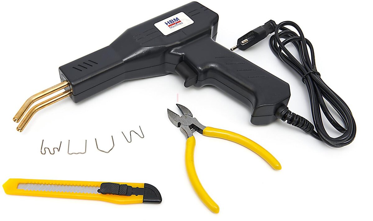 HBM 43 Watt Hot Nietmachine, Plastic Soldeerapparaat, Bumper Reparatieset Inclusief 200 Nieten 