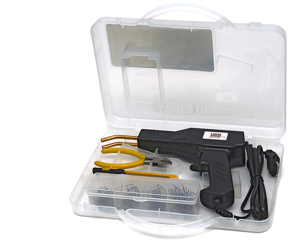 HBM 43 Watt Hot Nietmachine, Plastic Soldeerapparaat, Bumper Reparatieset Inclusief 200 Nieten 