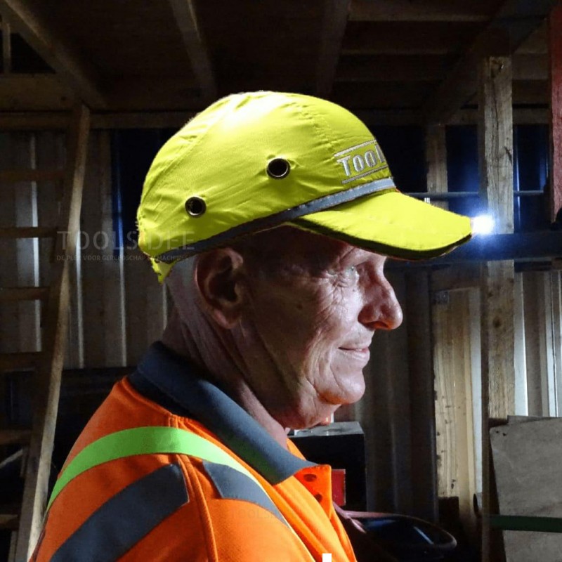 Toolpack Safety cap LED lime green toolsidee.co.uk