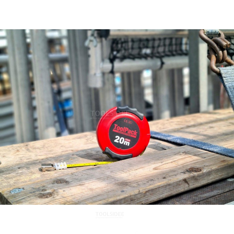 Toolpack measuring tape with steel band - 20m - closed housing