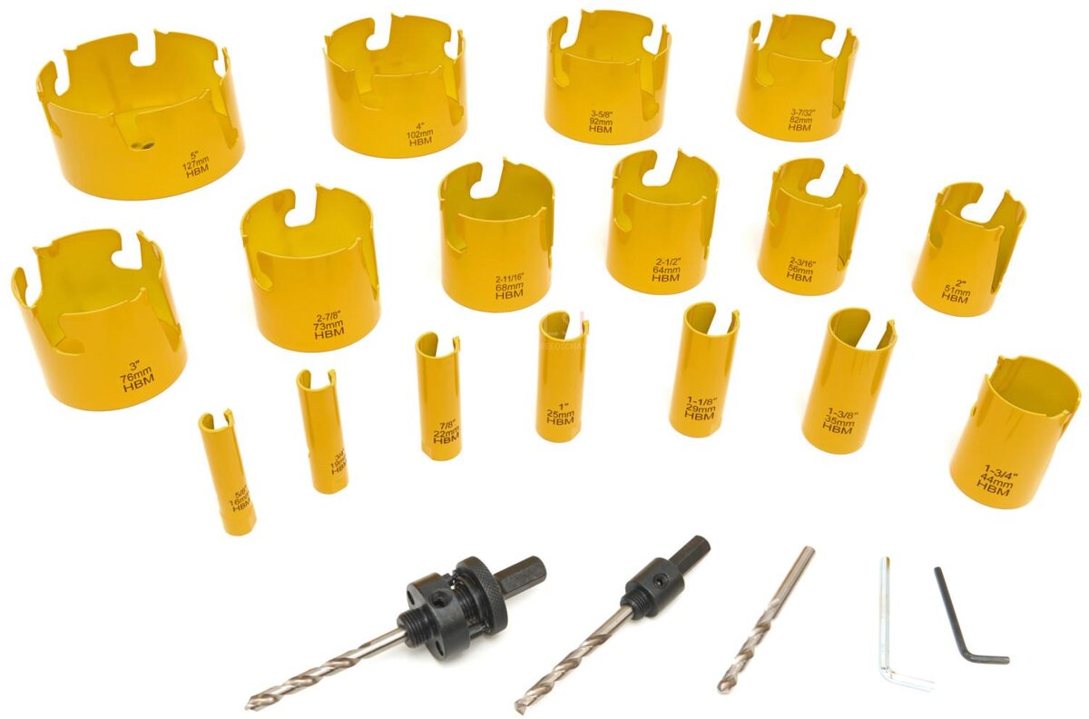 HBM Professional 17-delad multimaterial TCT-diamanthålsågssats