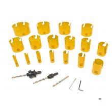 HBM Professional 17-delad multimaterial TCT-diamanthålsågssats