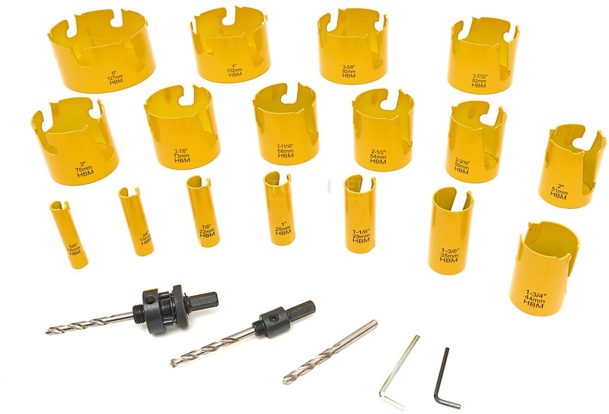 HBM Professional 17-delad multimaterial TCT-diamanthålsågssats