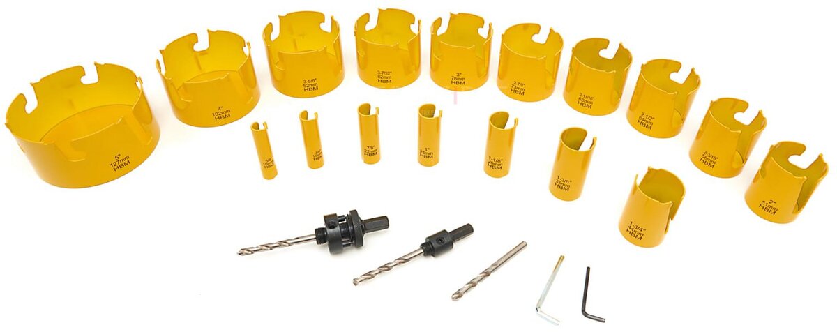 HBM Professional 17-delad multimaterial TCT-diamanthålsågssats