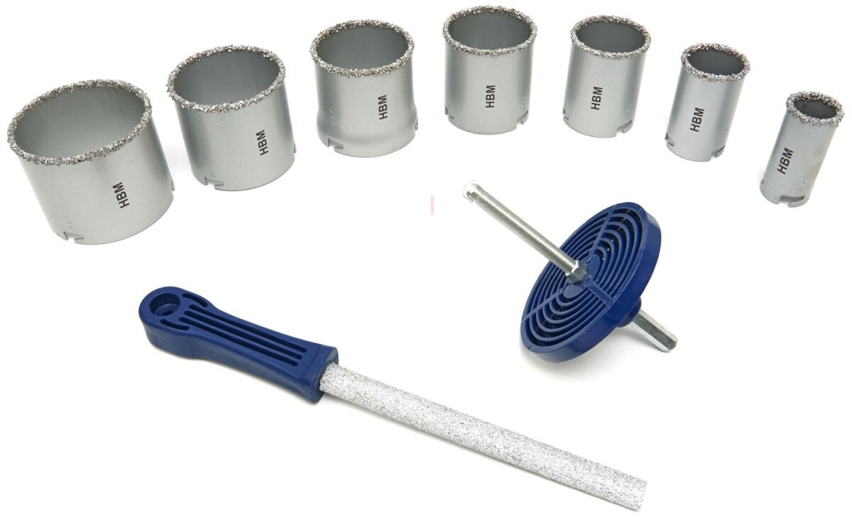 HBM 10 stykke diamant hulsavsæt til sten