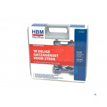 HBM 10 stykke diamant hulsavsæt til sten