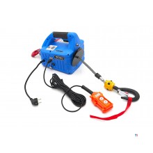 HBM 500 kg. 230-Volt-Elektrowinde, feste Steuerung, Fernbedienung und 2 Haken